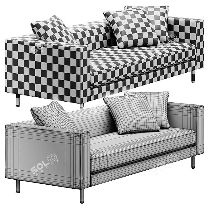 Modern Mono Sofa 83: Sleek Design 3D model image 4