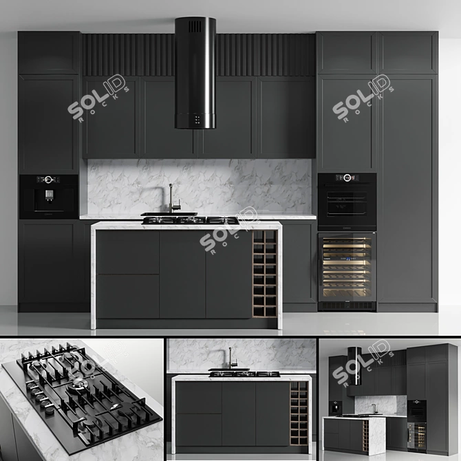 Bosch Kitchen No. 16: Versatile and Stylish 3D model image 1