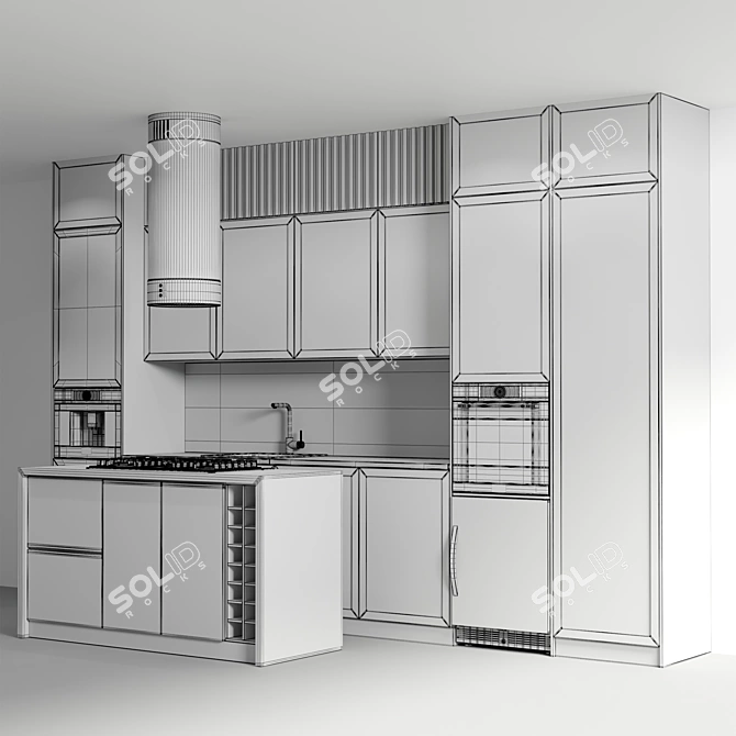 Bosch Kitchen No. 16: Versatile and Stylish 3D model image 4