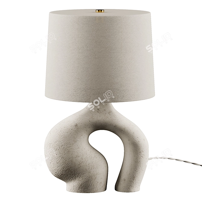 Sleek Circle Lamp: Modern Elegance 3D model image 1