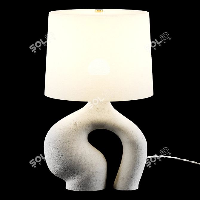 Sleek Circle Lamp: Modern Elegance 3D model image 2
