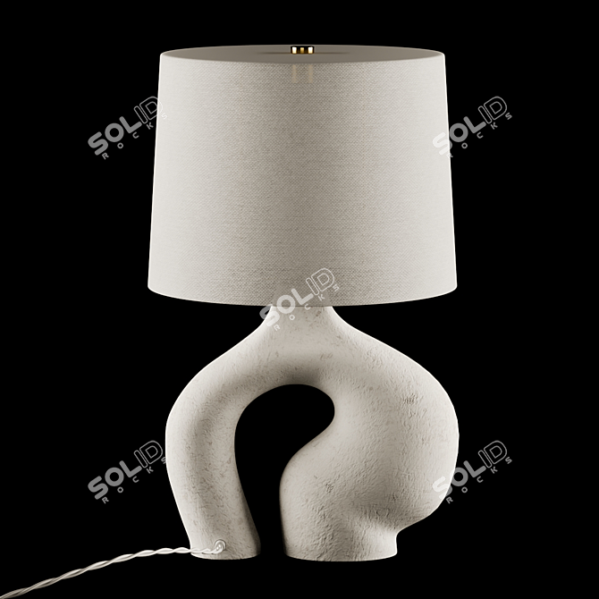 Sleek Circle Lamp: Modern Elegance 3D model image 3