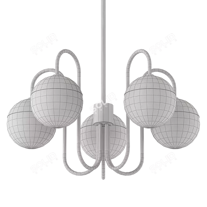 Elegant Mitzi Renee Chandelier 3D model image 2