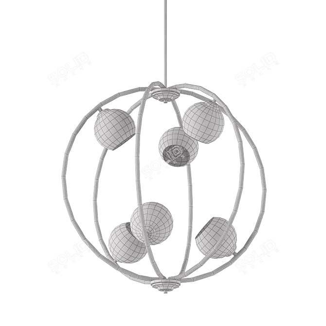 Elegant Arlo Chandelier: Stylish Lighting Solution 3D model image 2