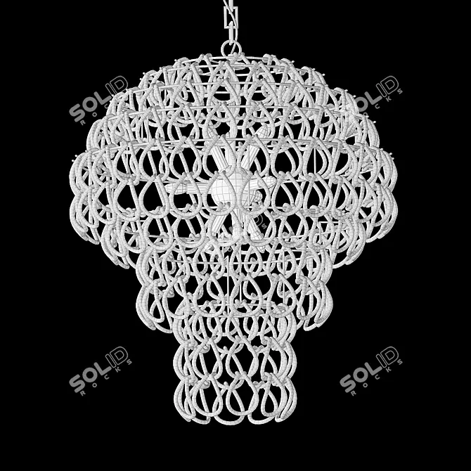 Graceful Underwater Glow Chandelier 3D model image 2