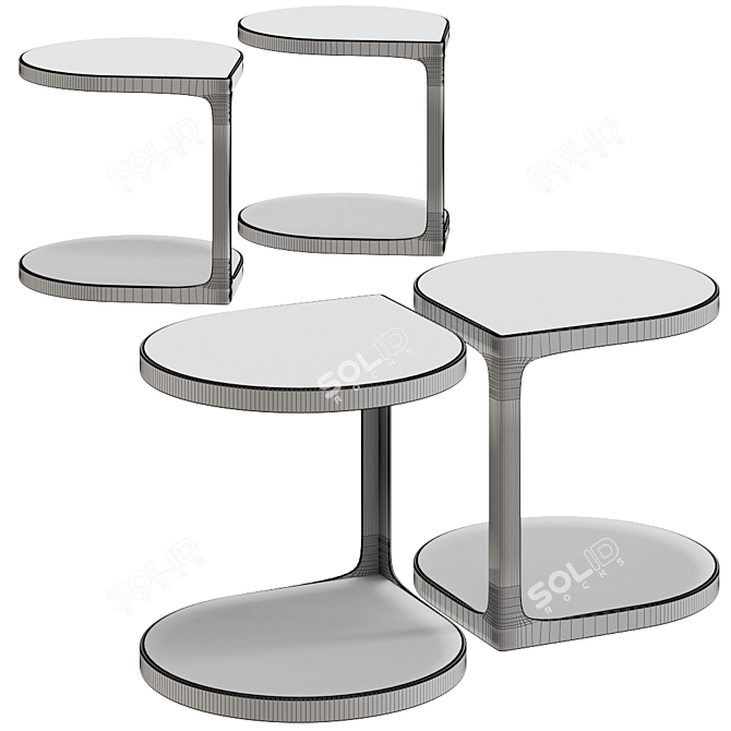 Modern Coot Side Table: Sleek Design & Versatile Colors 3D model image 2