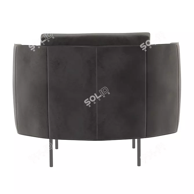 Elegant Minotti Torii Armchair 3D model image 3