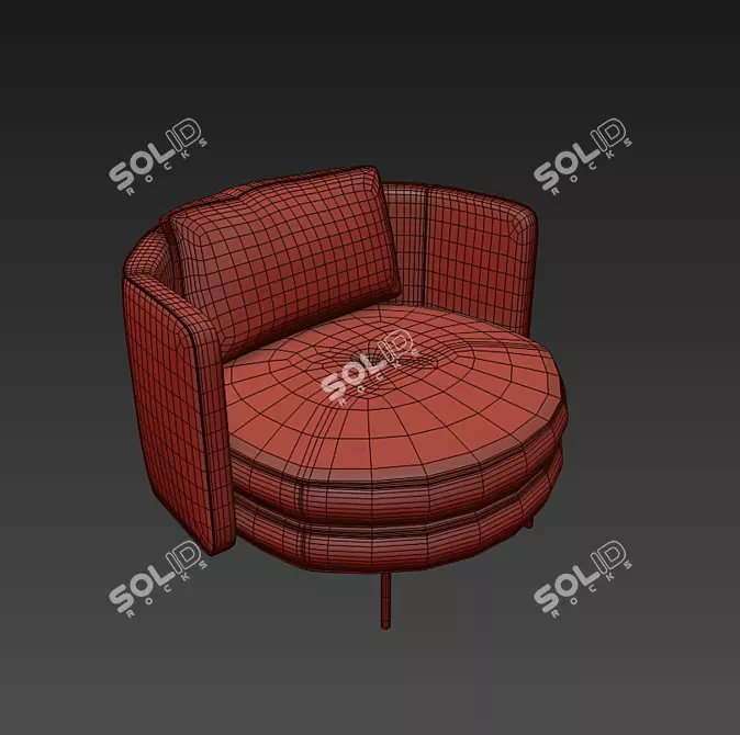 Elegant Minotti Torii Armchair 3D model image 4