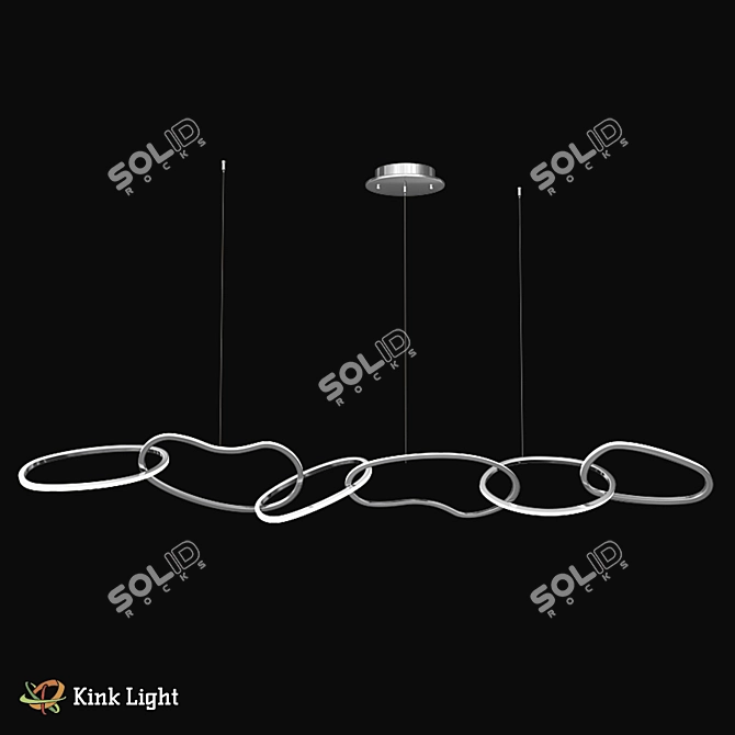 Chrome LED Hay Hanger 3D model image 1