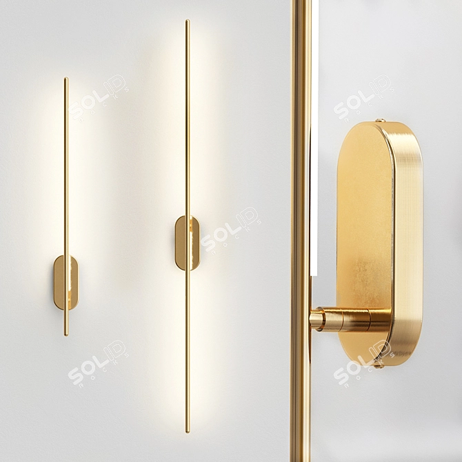 Nordic Glow LED Wall Lamp 3D model image 1