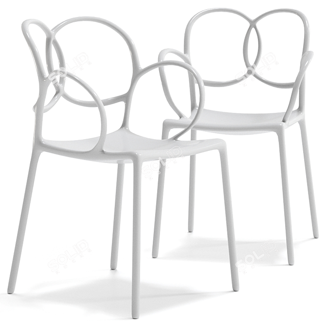 Sleek Sissi Chair: Elegance and Comfort 3D model image 3
