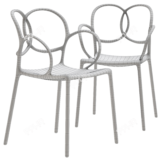Sleek Sissi Chair: Elegance and Comfort 3D model image 4