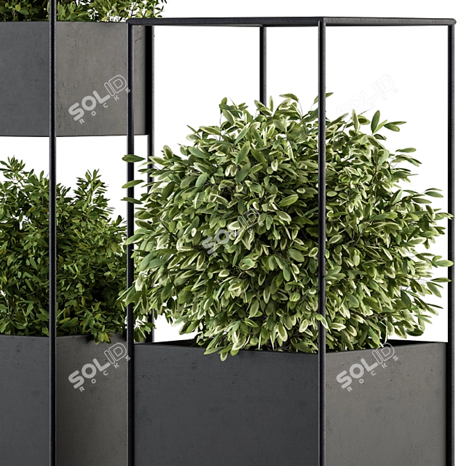 Stylish Plant Box Stand Set 3D model image 4