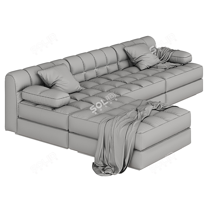 Title: Versatile Eichholtz Dean 2-Tone Modular Sofa 3D model image 7