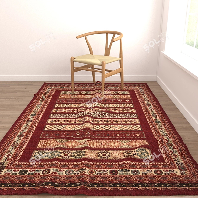 8-Piece Assorted Rugs Set 3D model image 5