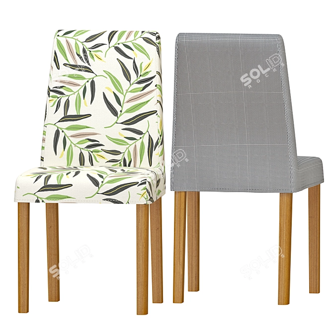 Scandinavian Elegance: IKEA EKEDALEN Table and BERGMUND Chairs 3D model image 4