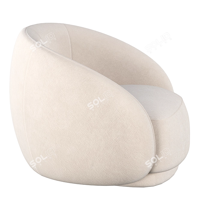 Sophisticated Julep Armchair: Tacchini's Ultimate Comfort 3D model image 2