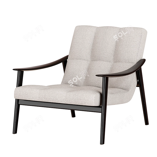 FYNN Armchair: Sleek & Sophisticated Design 3D model image 1