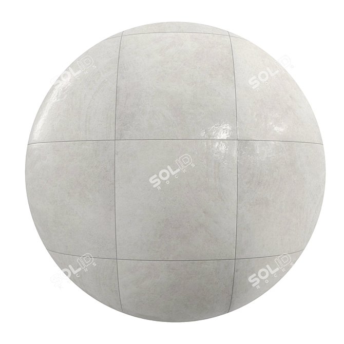 White Concrete: HD Textures for Floors & Walls 3D model image 1