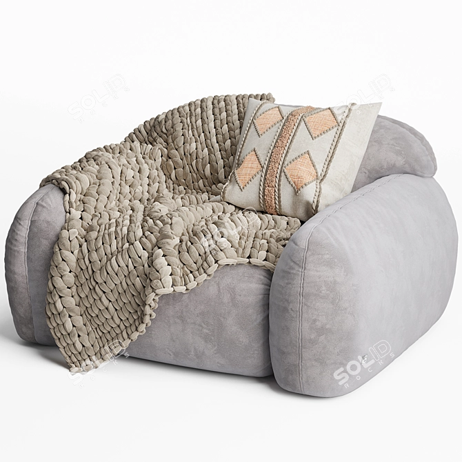Elegant Busnelli PIUMOTTO Armchair 3D model image 1