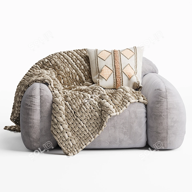 Elegant Busnelli PIUMOTTO Armchair 3D model image 2