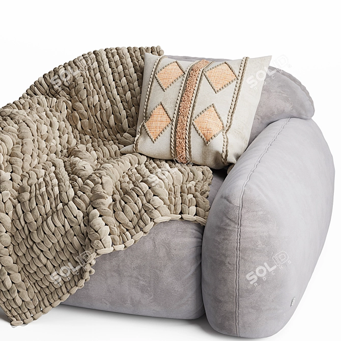 Elegant Busnelli PIUMOTTO Armchair 3D model image 5