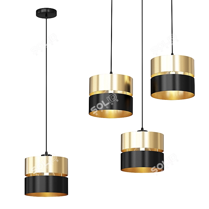 Elegant TK Lighting Hilton Pendant 3D model image 1