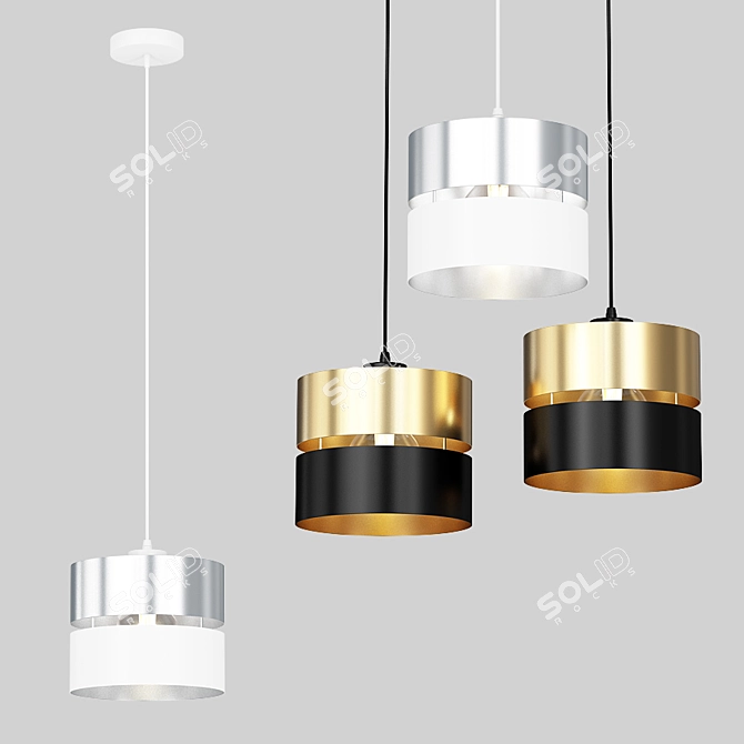 Elegant TK Lighting Hilton Pendant 3D model image 2