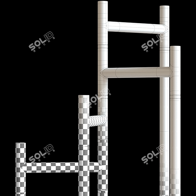 Designer Hanger Stand 3D model image 3