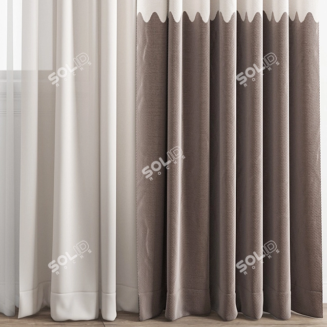 Poly Curtain 360: 3D Model + Textures 3D model image 3