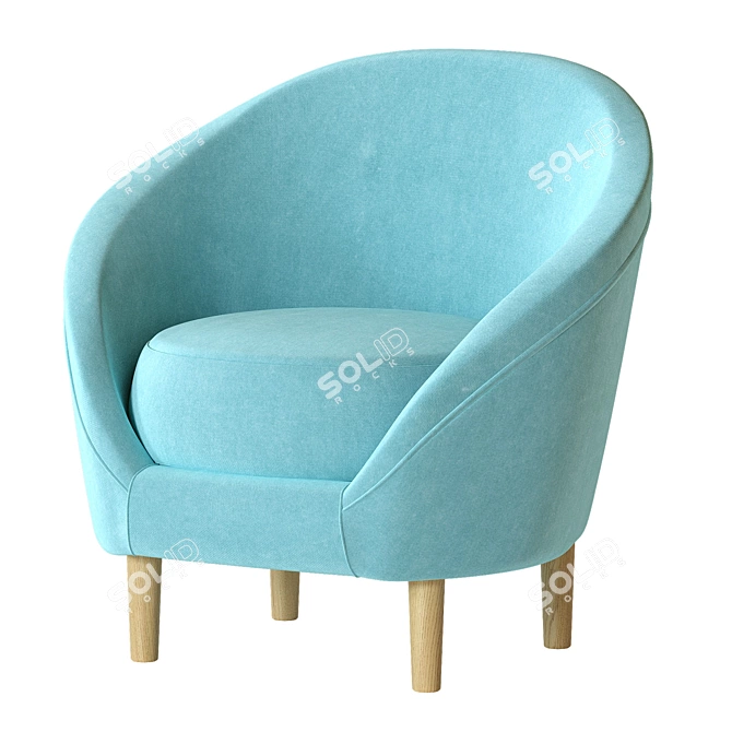 Wolsi Happy Mint Chair: Luxurious Comfort in Vibrant Elegance 3D model image 1