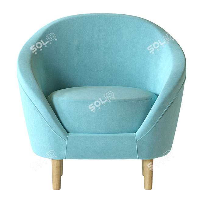 Wolsi Happy Mint Chair: Luxurious Comfort in Vibrant Elegance 3D model image 4