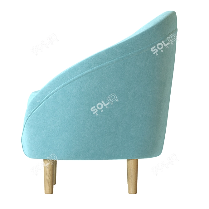 Wolsi Happy Mint Chair: Luxurious Comfort in Vibrant Elegance 3D model image 5