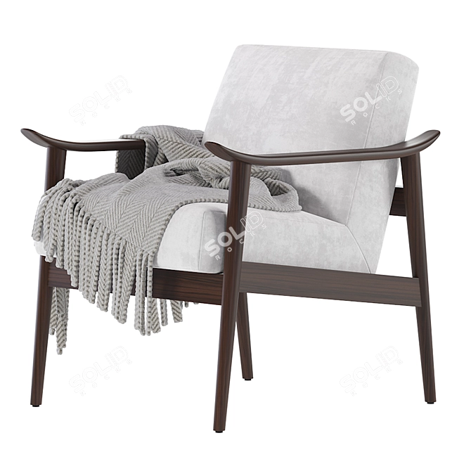 Modern West Elm Armchair 3D model image 4