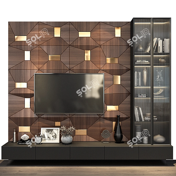 Sleek TV Wall Set 278 3D model image 1