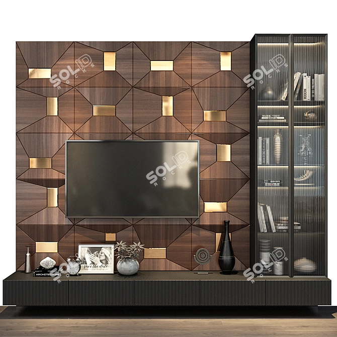 Sleek TV Wall Set 278 3D model image 3