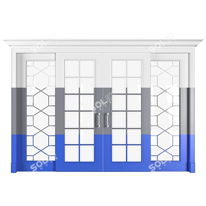 Multi-Purpose Sliding Room Divider 3D model image 1