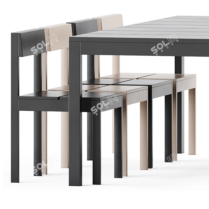 Na Xemena Outdoor Table & Chair 3D model image 2