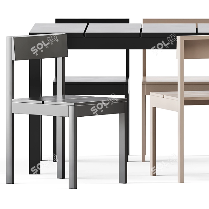 Na Xemena Outdoor Table & Chair 3D model image 3