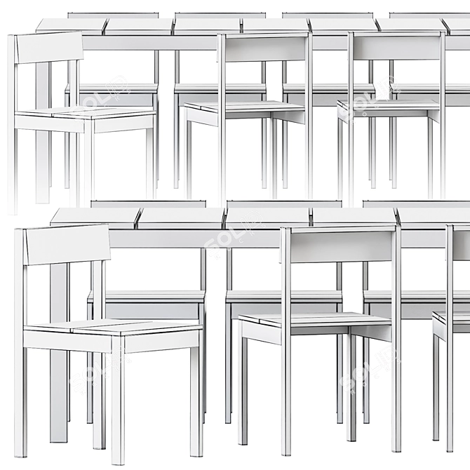 Na Xemena Outdoor Table & Chair 3D model image 5