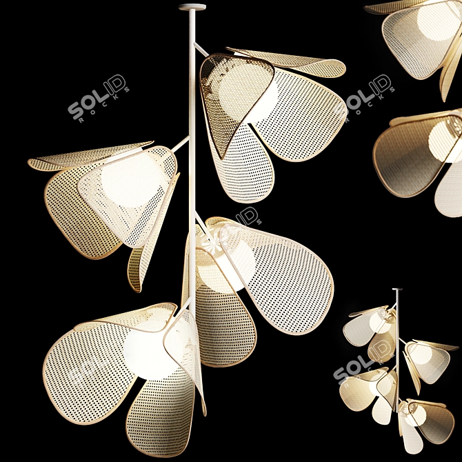 Elegant Bover Mod Pendant Light 3D model image 1