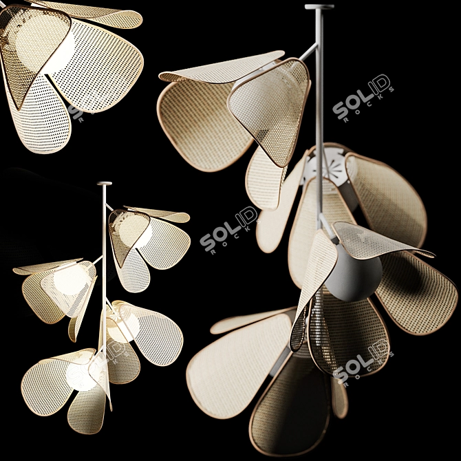 Elegant Bover Mod Pendant Light 3D model image 2