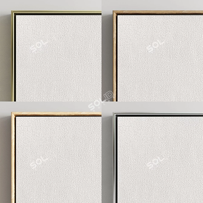 Elegant Frames S-296: Set of 2 Paintings in High-Quality Materials 3D model image 1