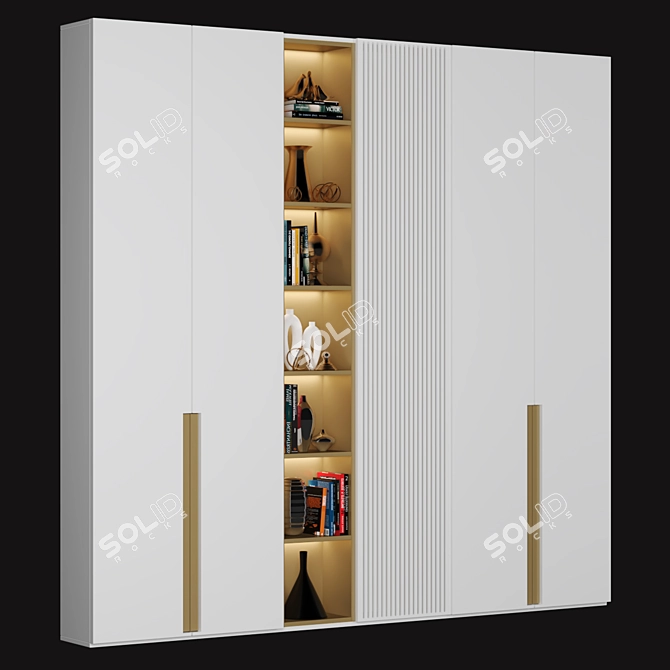 21-Shelf Cabinet: Spacious and Stylish 3D model image 2