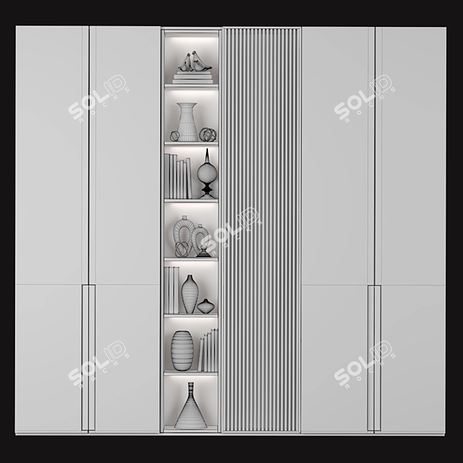 21-Shelf Cabinet: Spacious and Stylish 3D model image 4