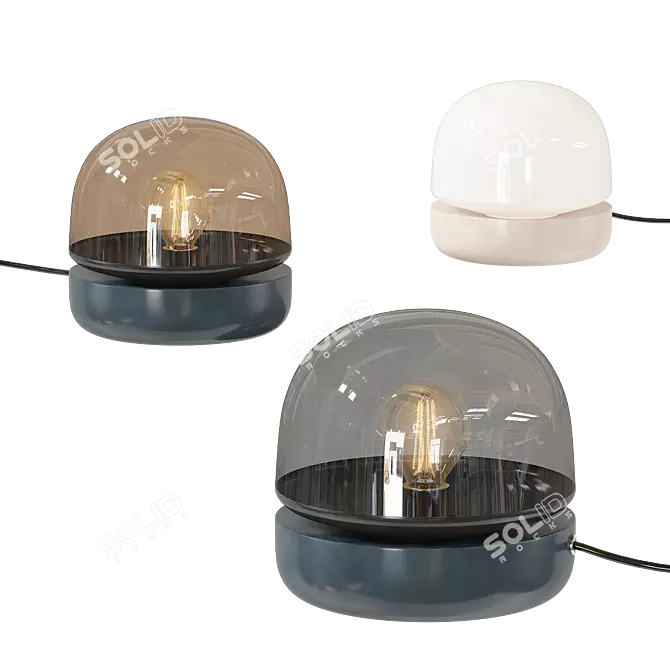 Modern Stone Table Lamp 3D model image 1