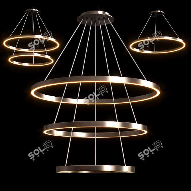 Cerchio Pendant Chandelier 3D model image 2