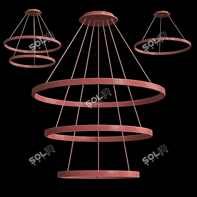 Cerchio Pendant Chandelier 3D model image 7