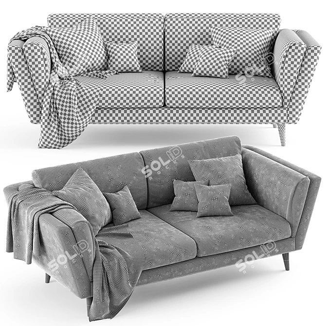 NOVA Modern Sofa 3D model image 5