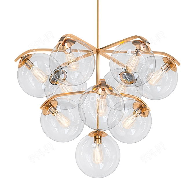 Elegant 10-Light Spotlight Chandelier 3D model image 1